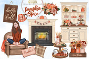 Pumpkin Spice - cozy Autumn clipart
