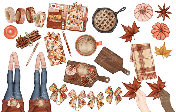 Pumpkin Spice - Autumn clipart in Illustrations - product preview 1