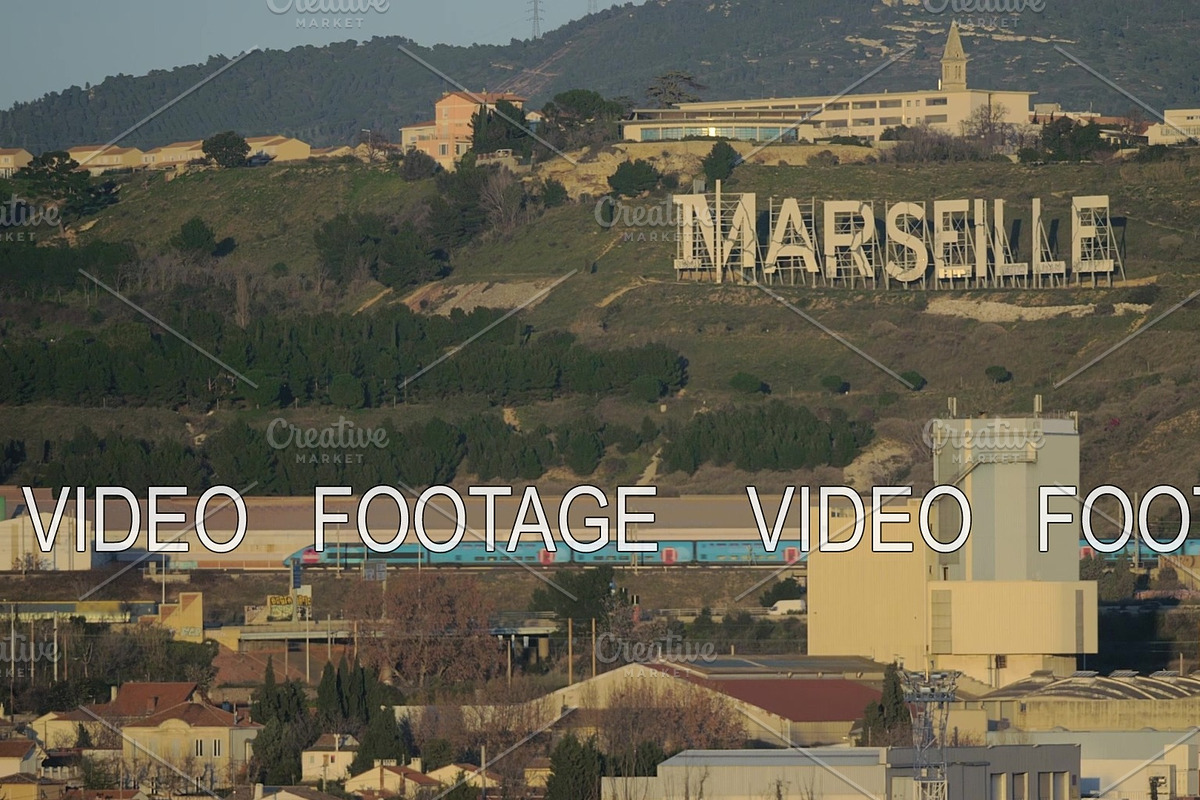 Marseille view with city name on in Graphics - product preview 8
