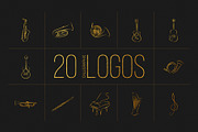 20 Calligraphic Logos. Music