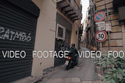 Motorbike in the alleyway of Palermo