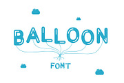 Vector Font. Balloon
