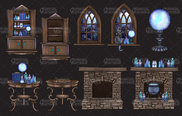 Witchcraft - halloween clipart in Illustrations - product preview 2