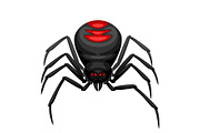Black widow spider icon.