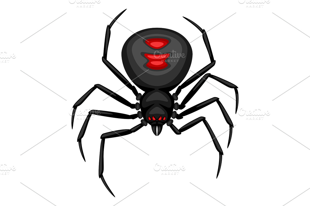 Black widow spider icon. in Objects - product preview 8