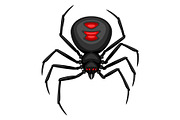 Black widow spider icon.
