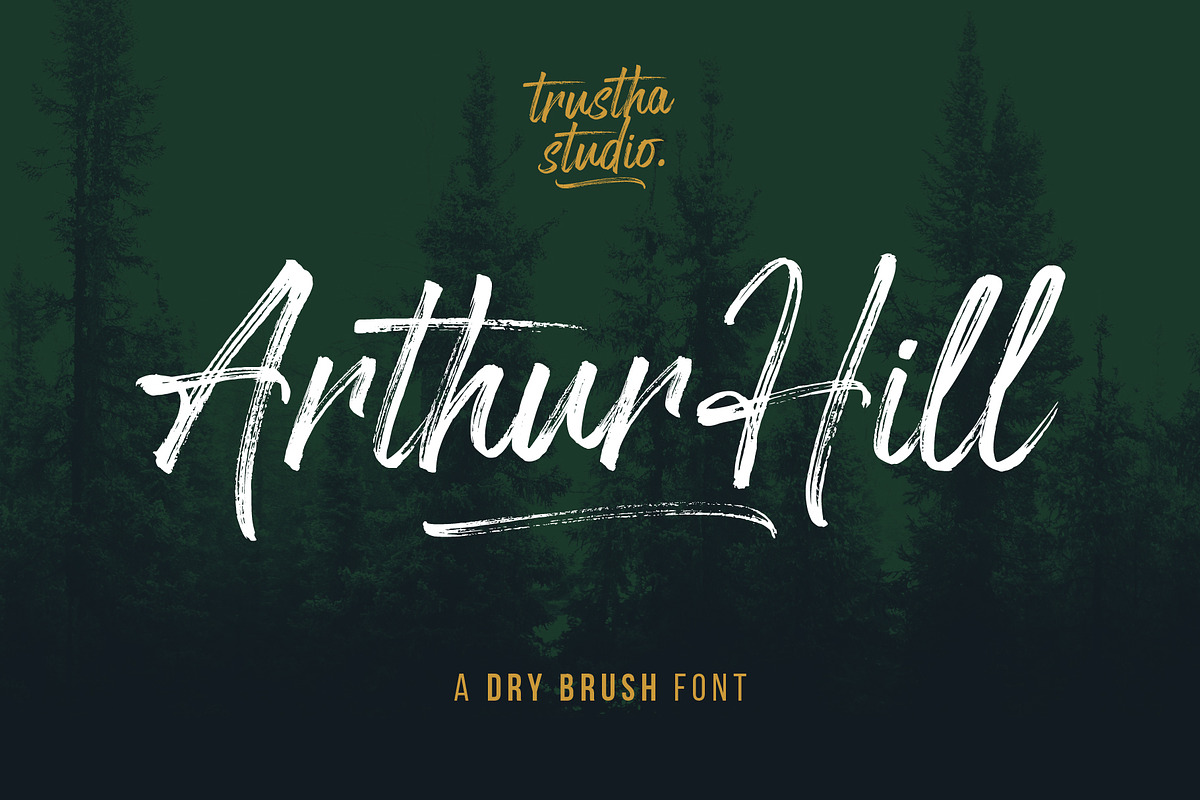 Arthur Hill Font in Script Fonts - product preview 8