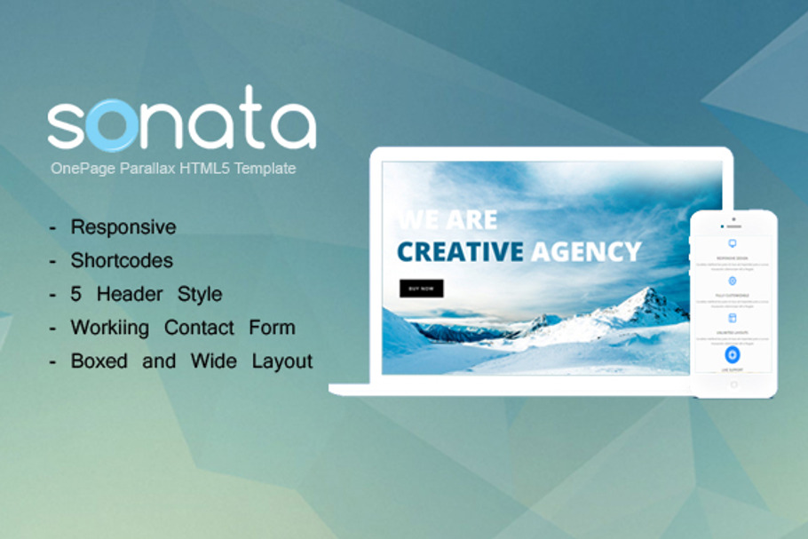 Sonata - Onepage HTML Template
