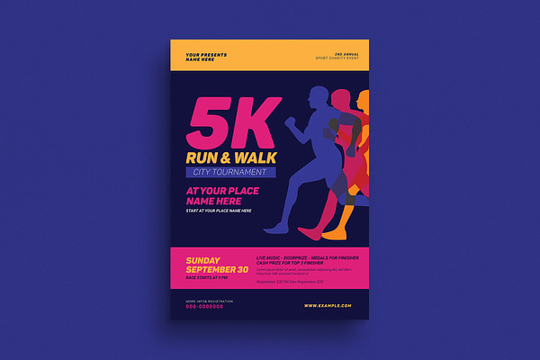 5k Run & Walk Event Flyer