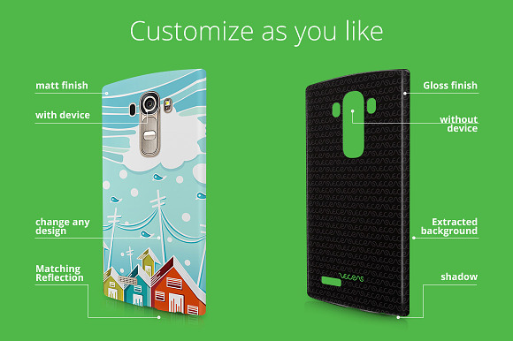LG G4 3d Case Design Mock-up in Product Mockups - product preview 1