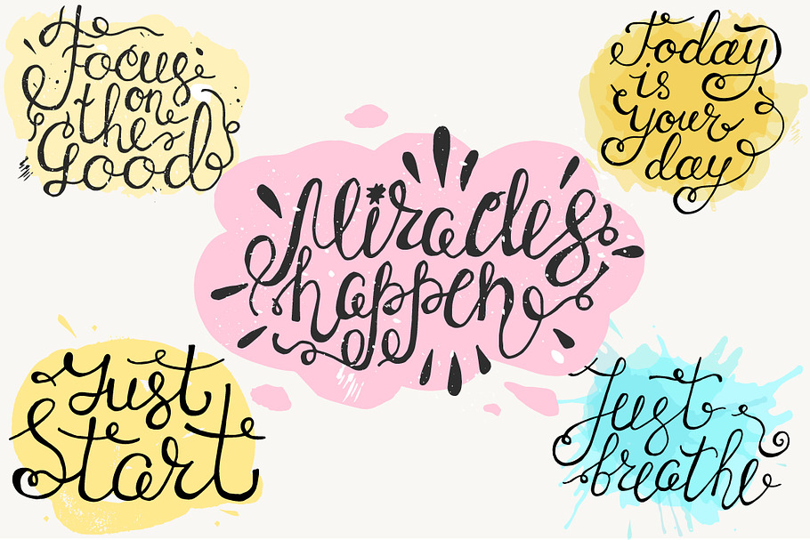 Positive Quotes Hand Drawn in Illustrations - product preview 8