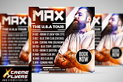 DJ Tour Schedule Flyer Template
