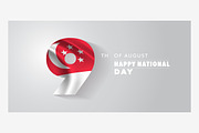 Singapore happy national day vector