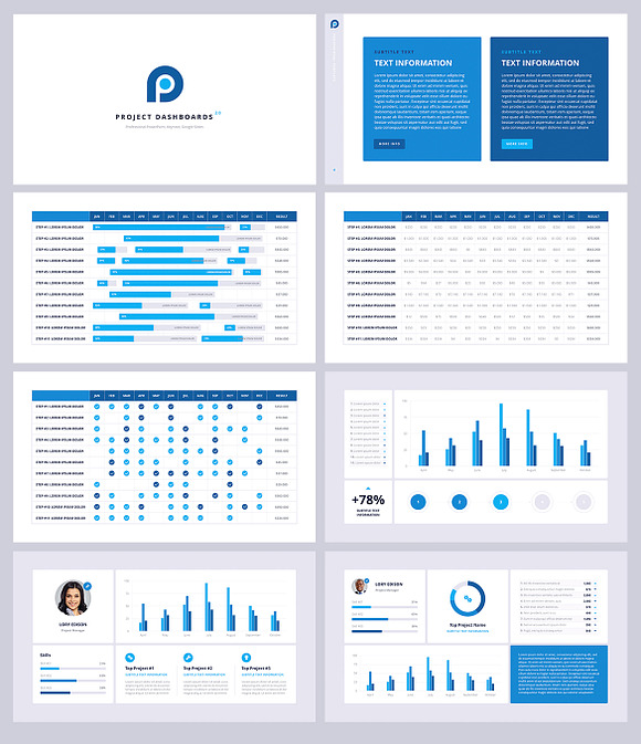 Project Dashboards 2.0 PowerPoint in PowerPoint Templates - product preview 1