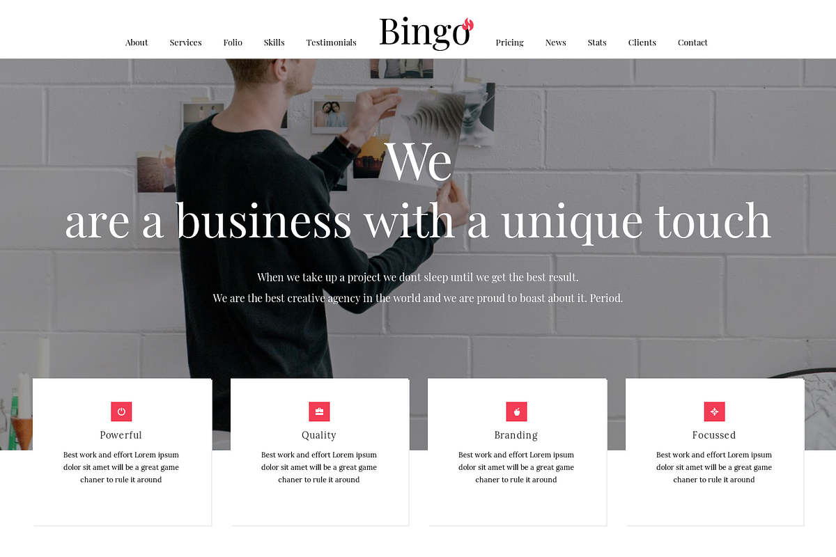 Bingo - A Bootstrap Business Theme in Bootstrap Themes - product preview 8
