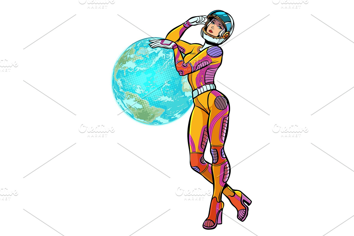 earth day. sexy beautiful woman in Illustrations - product preview 8