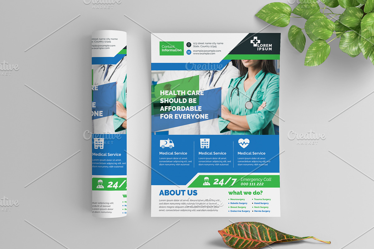 Professional Doctor Health Flyer in Flyer Templates - product preview 8