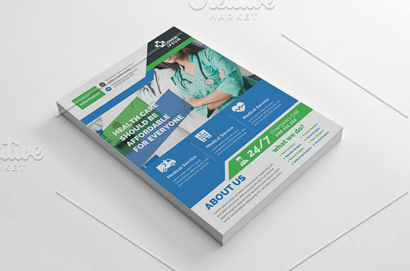 Professional Doctor Health Flyer in Flyer Templates - product preview 1