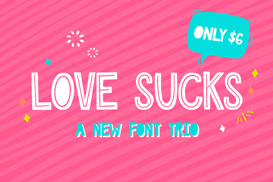 Love Sucks Font Trio in Display Fonts - product preview 8