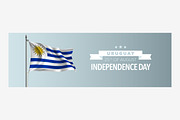 Uruguay independence day vector
