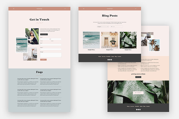 Squarespace Template: Minnie in Website Templates - product preview 2