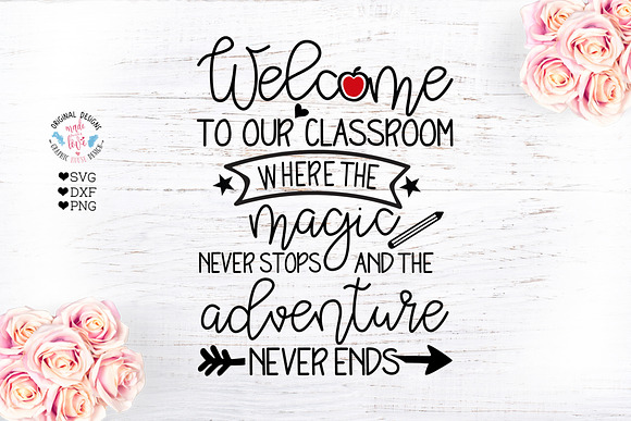 Welcome to Our Classroom Cut File in Illustrations - product preview 1