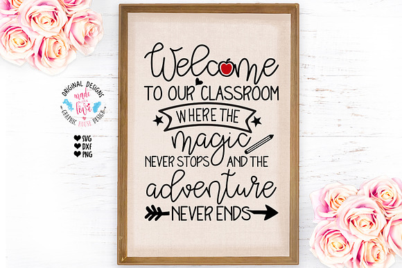 Welcome to Our Classroom Cut File in Illustrations - product preview 2
