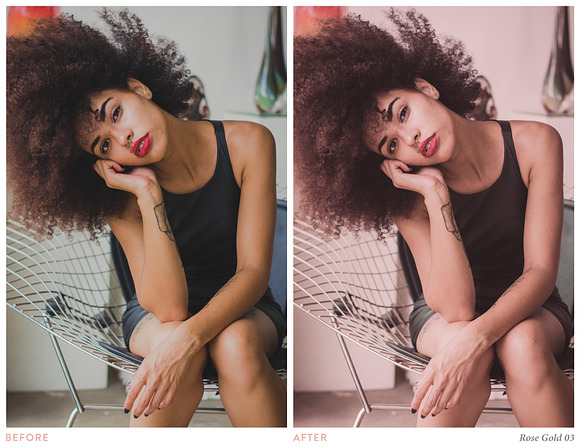 Rose Gold Lightroom Presets in Add-Ons - product preview 2