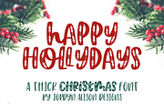 Happy Hollydays, Christmas Font