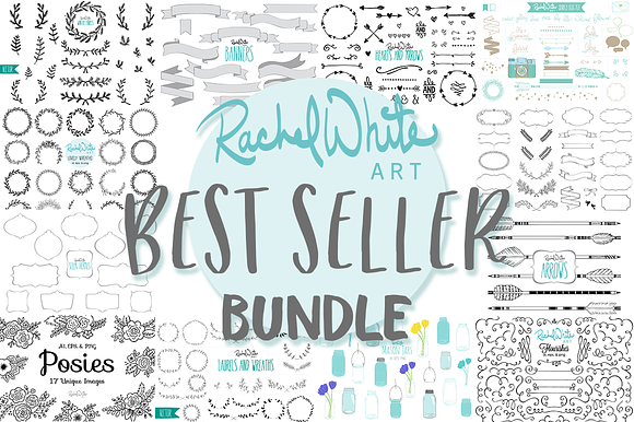 Best Seller Bundle, 12 Design Sets in Illustrations - product preview 13