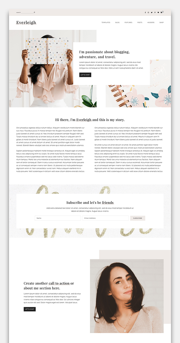 Everleigh - A Blog & Shop Theme in WordPress Blog Themes - product preview 4