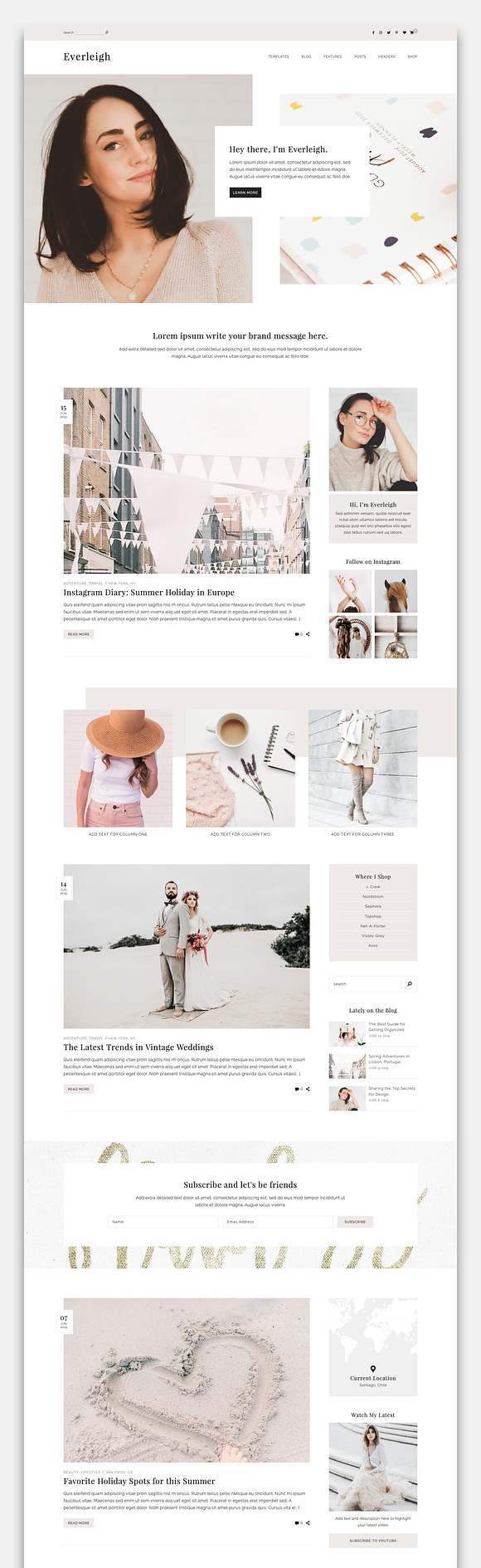 Everleigh - A Blog & Shop Theme in WordPress Blog Themes - product preview 5