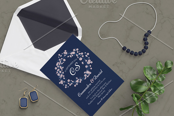 Wreath Wedding Invitation in Wedding Templates - product preview 3