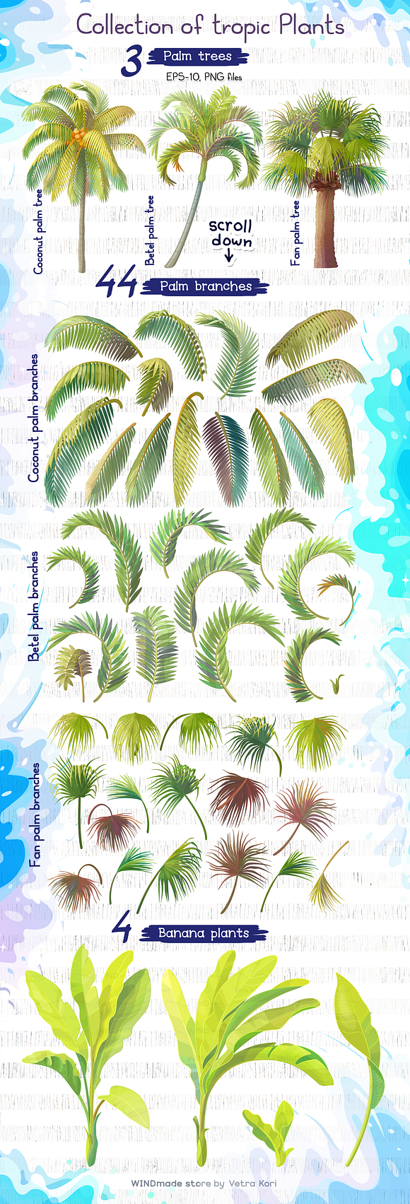 vector SET Sea dream in Illustrations - product preview 4