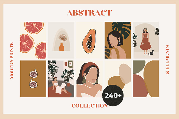 ABSTRACT women prints collection