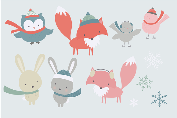 Winter woodland in Illustrations - product preview 1