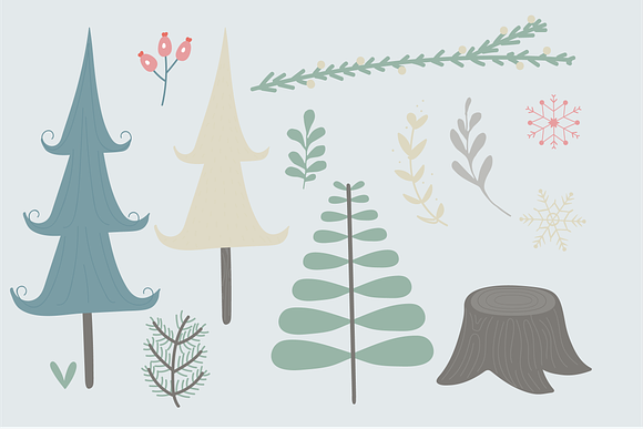 Winter woodland in Illustrations - product preview 2