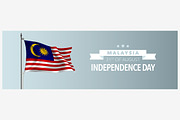 Malaysia independence day vector