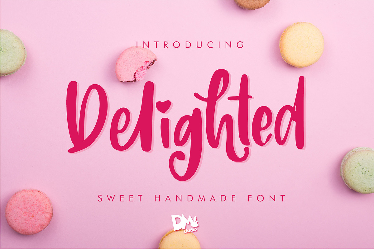 Delighted - Sweet Handmade Font in Display Fonts - product preview 8