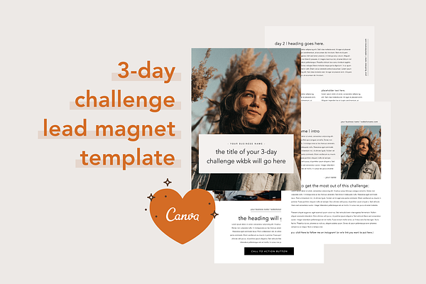 3 Day Challenge Lead Magnet | Canva