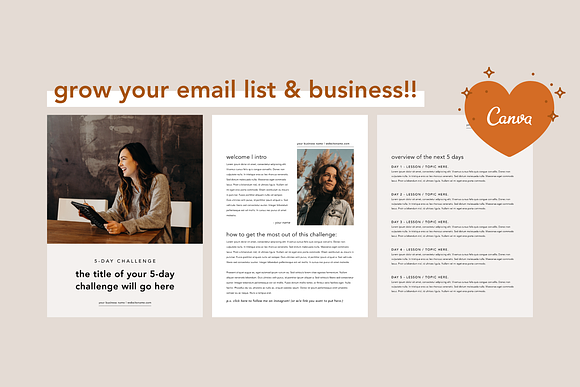 5 Day Challenge Lead Magnet | Canva in Magazine Templates - product preview 1