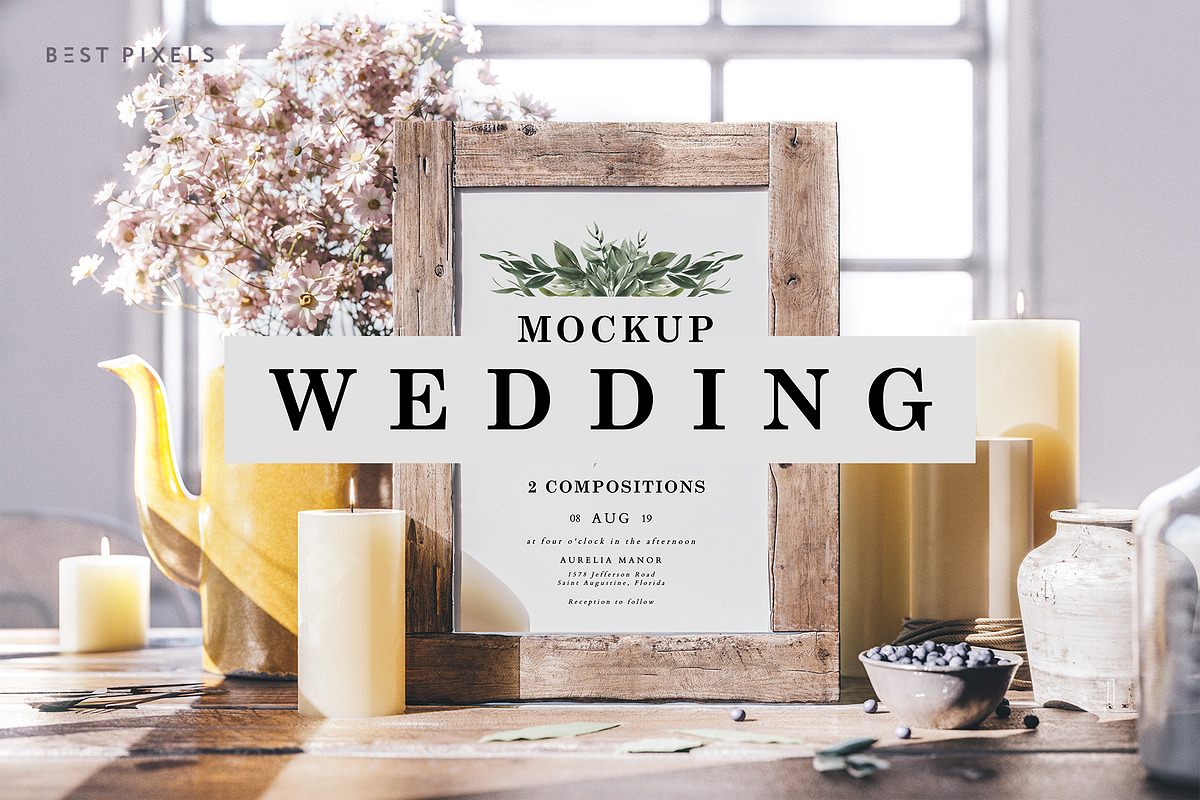 Wedding Frame Mockup in Print Mockups - product preview 8