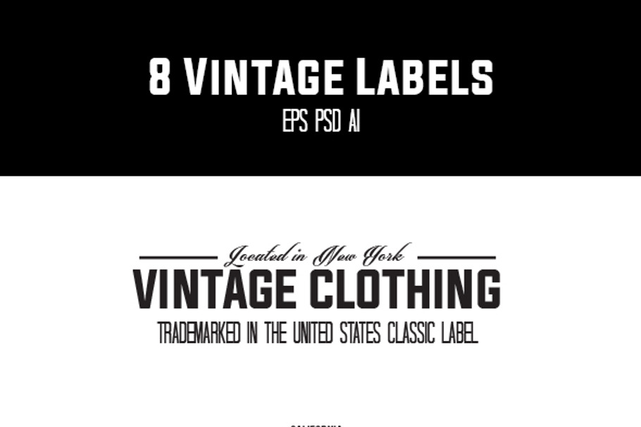 8 Vintage Label Logos in Logo Templates - product preview 8