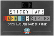 DJB Sticky Tape Labels Fonts