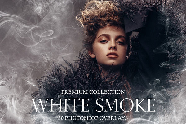 White Smoke Photoshop Overlays