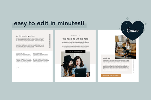 10 Day Challenge Lead Magnet | Canva in Magazine Templates - product preview 3