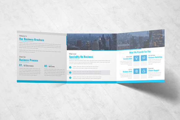 Creative Square Trifold Brochure in Brochure Templates - product preview 1