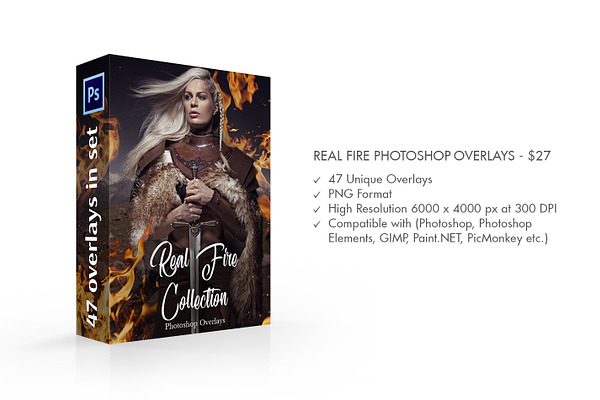 Real Fire Photoshop Overlays