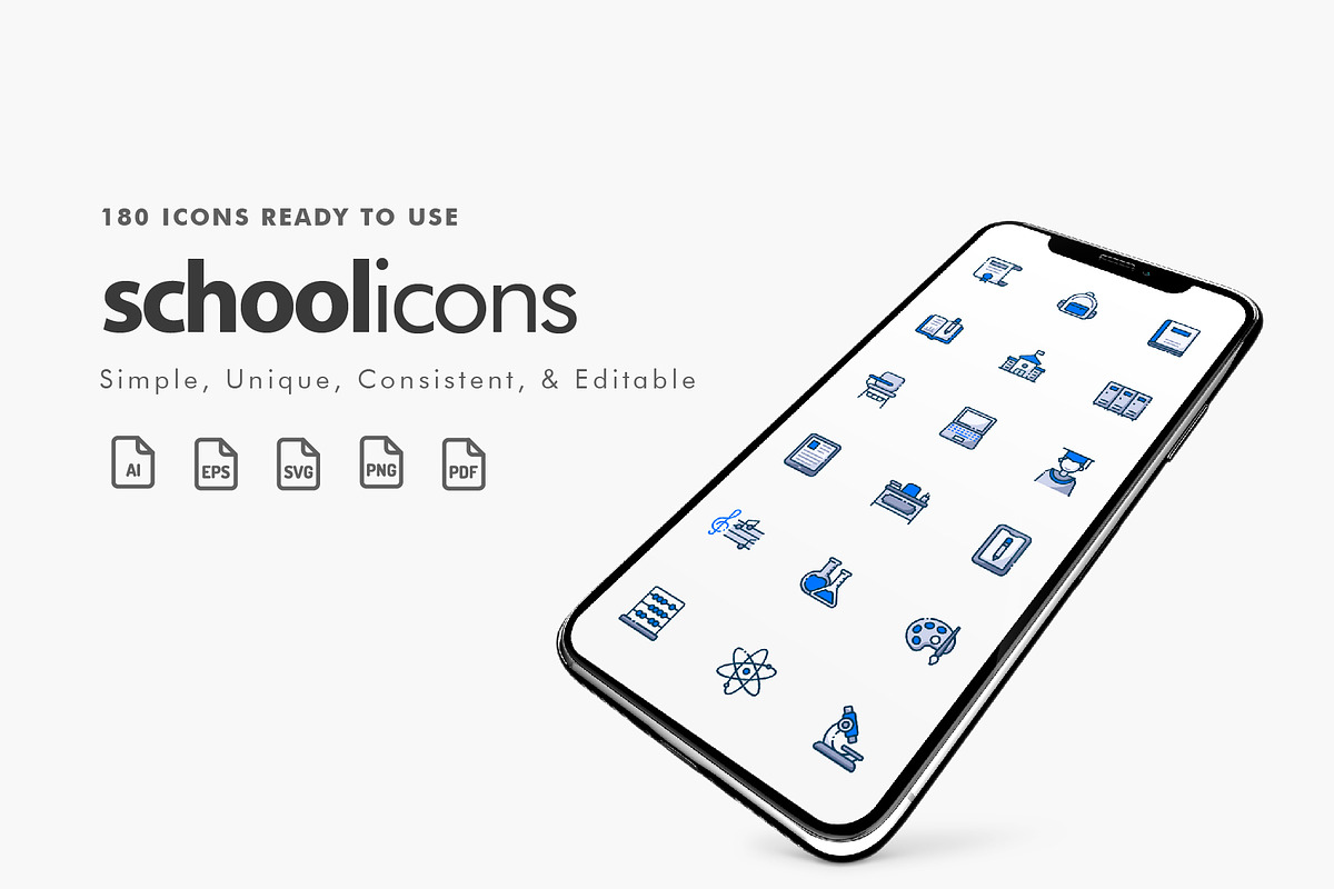 School Icons in Calendar Icons - product preview 8