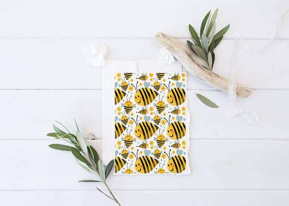 seamless Bee Digital Papers in Patterns - product preview 2